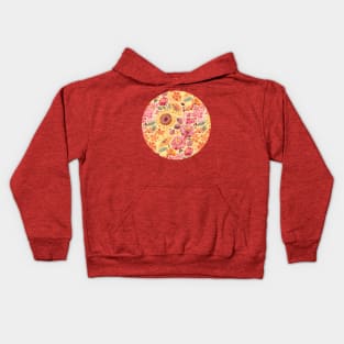 Happy Boho Sixties Floral Kids Hoodie